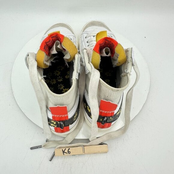 Nike Blazer Mid 77 Men Size 8.5 DQ7639-100 White Black Floral Training Shoes - Picture 9 of 11